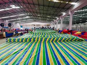 PE <strong>Tarpaulins</strong> From 100gsm to 250gsm Density Waterproof Mesh Fabric in Plain Style <strong>Made</strong> in India - Product Image 6