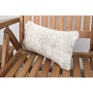 Almohada de lana Kilim turca Beige de 8x16 pulgadas, diseño cuadrado Vintage rústico de lujo, estilo esponjoso tejido para ropa de cama, vacaciones de Navidad - Product Image 3