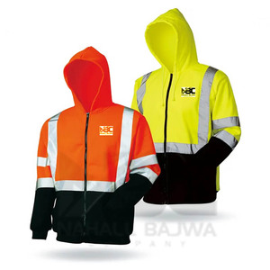 Hi Vis Reflectives Safety Polar Fleece Sudadera con capucha y chaqueta 2023. - Product Image 1