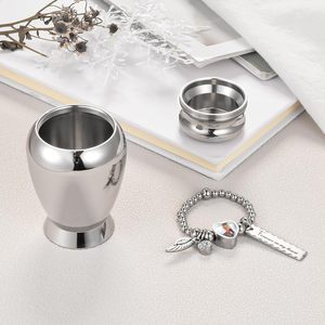 Coeur d'argent ph urnes personnalisées pour les cendres humaines urnes souvenir avec breloque en croix urnes de crémation pour les cendres en acier inoxydable taille personnalisée - Product Image 5