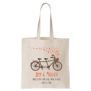 กระเป๋าใส่จักรยานคู่สำหรับงานแต่งงาน Hearts ใช้ซ้ำได้และมีสไตล์ - Product Image 1