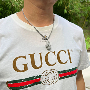 Atractivo 925 plata esterlina Moissanite corte redondo VVs claridad diamantes Iced Out Hip Hop guantes de boxeo colgante - Product Image 3