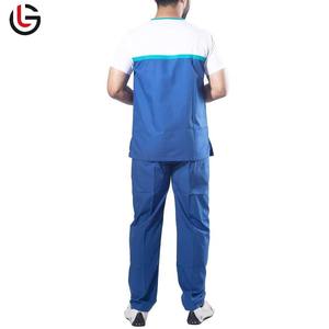 Camisa cómoda de verano con cuello en V y pantalones con cordón para mujer, conjunto de uniforme de Hospital de Material de Jersey elegante para hombres y mujeres - Product Image 3