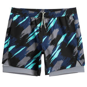 <b>Men's</b> Trendy Casual <b>Denim</b> <b>Shorts</b> with <b>Elastic</b> <b>Waist</b> Quick Dry Gym & Training Apparel Front Logo Woven Streetwear Clothing - Product Image 1