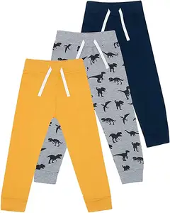 Pantalon Long en molleton chaud d'hiver pour garçon et enfant, vêtement de jogging en coton de couleur Pure et mignon pour bébé et garçon