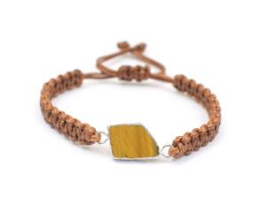 อัญมณีธรรมชาติที่ตัดเรียบด้วยการชุบเงินชุบด้วยมือปรับได้การออกแบบใหม่ของขวัญแฟนซีสำหรับสร้อยข้อมือด้ายของเธอ - Product Image 5