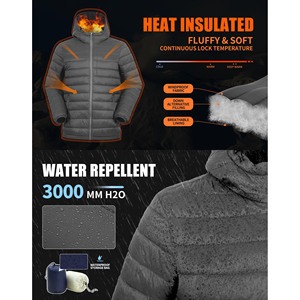 Chaqueta de Plumón para Hombre, Talla Grande, con Logotipo Personalizado, Envío Rápido, Chaqueta de Invierno con Capucha Desmontable, Chaqueta Brillante para Hombre - Product Image 2