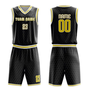 Uniformes de basketball pour hommes de qualité supérieure, séchage rapide, 100% polyester, design personnalisé, respirant, appliqué, transfert thermique, sport - Product Image 1