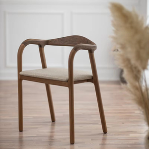 Silla de comedor de madera maciza diseño nórdico moderno muebles giratorios para el hogar para Comedor Cocina café uso - Product Image 1