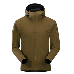 Venta al por mayor impermeable chaqueta de senderismo logotipo personalizado suave Shell con capucha de invierno cortavientos de los hombres chaqueta al aire libre - Product Image 2