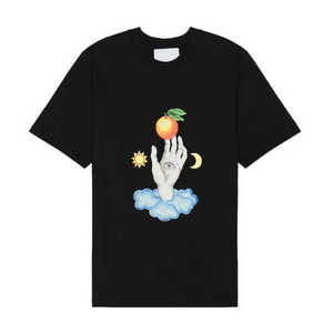 T-shirts unisexe en coton épais T-shirt d'été vintage surdimensionné pour hommes avec logo brodé personnalisé sérigraphie 100% polyester - Product Image 1