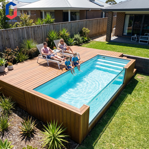 Above Ground Glass Fiber Swimming <b>Pool</b> with Waterfall Design Professional Equipment Package Children-Friendly Features <b>pool</b> - Product Image 2
