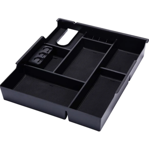 Para Toyota Tundra accesorios 2014-2021 consola central organizador insertar ABS materiales negros bandeja reposabrazos caja de almacenamiento secundaria - Product Image 1
