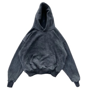 Graphiques personnalisés sérigraphie pantalons de survêtement et sweat à capuche visage intégral fermeture éclair épaisse polaire lavage à l'acide anti-rétrécissement tissu éponge - Product Image 5