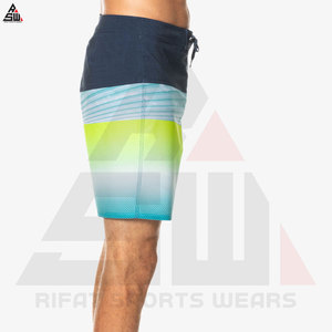Vente en gros de shorts en toile pour hommes 100% coton de haute qualité à impression de logo personnalisé basket-ball de taille élastique à séchage rapide d'entrejambe de 5 pouces - Product Image 3