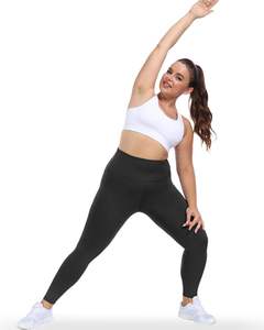 Paquete de 3 mallas de talla grande para mujer-Pantalones elásticos de cintura alta con control de barriga para entrenamiento Yoga Correr para correr Ciclismo Yoga - Product Image 2