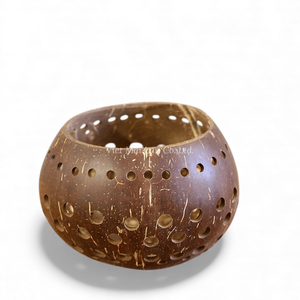 Handcrafted Coconut Shell <b>Tealight</b> <b>Holder</b> for Sustainable Living and Cozy Home Decor from Vietnam - Product Image 1