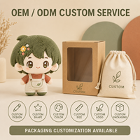 Poupée en peluche verte personnalisée, adorable mini personnage, jouet en peluche doux, OEM ODM, vente en gros, cadeau