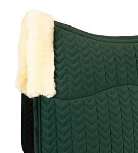 Dernier modèle de tapis de selle pour cheval personnalisé avec fourrure, dressage, tout usage, performance pour l'entraînement, compétition, polaire, vente en gros personnalisée - Product Image 2