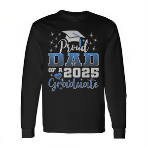 Orgoglioso papà del laureato del 2025, maglietta a maniche lunghe, regalo per la laurea universitaria - Product Image 2