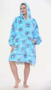 Couverture à capuche surdimensionnée personnalisée en polaire douce avec intérieur en molleton, 100 % coton 300g, design avec poches, respirante, pour l'hiver, logo personnalisé - Product Image 5