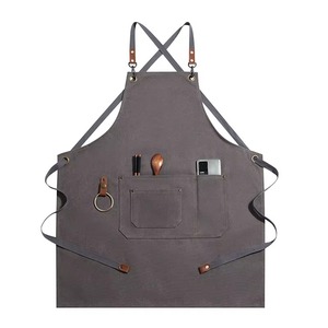 Delantal de Cocina de Lona con Tirantes Cruzados y Logotipo Personalizado para Hombres y Mujeres con Tirantes Ajustables - Product Image 3