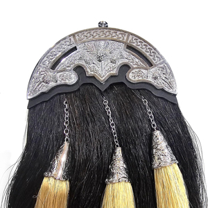 Sporran หนังแท้3พู่หนัง100% ใหม่สไตล์สก็อตหนังแท้แบบสปอร์ตออกแบบได้ตามต้องการ - Product Image 3