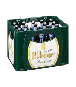 Vente en gros de bière sans alcool Bitburger Pils 20x500ml en bouteilles de verre, 0% d'alcool, goût malté équilibré, pour supermarchés - Product Image 1
