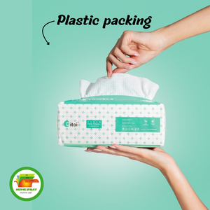 Sacs à fond carré en plastique PE imprimés et personnalisés de haute qualité fournisseur OEM vietnamien durable pour l'emballage de mouchoirs en papier - Product Image 3
