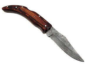 Cuchillo de bolsillo plegable de Damasco, 4 pulgadas (cerrado), hecho a mano, smf19 - Product Image 1