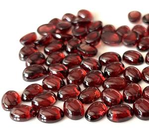 โกเมนสีแดงธรรมชาติทรงรี6x8มม. หลังแบน-พลอยโกเมนแบบหลวม - Product Image 2