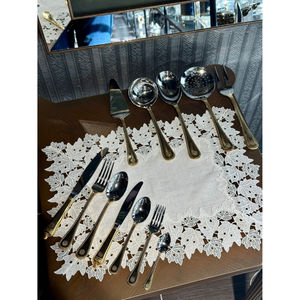 Juego de cubiertos Timeless Elegance, cubiertos de diseño único con mango de madera, cuchara pulida brillante, tenedor para fiestas - Product Image 5