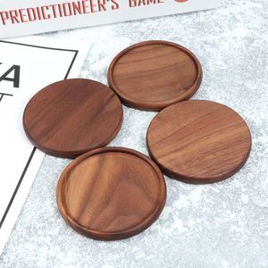 Sous-verres en bois avec finition en bois naturel, forme carrée, motif floral, pour servir des boissons, prix de gros, sous-verres en noyer - Product Image 6