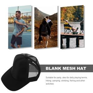 5 Pcs DIY Baseball Outing Hats Versatile Summer Sublimation 100% Polyester Lightweight Blank Caps <b>Mesh</b> - Product Image 2