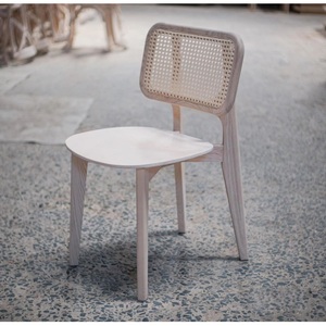 Modern Rubber Frame <b>Beige</b> W460 x D520 x H830 Rubber Frame Wrapped with Fabric/PVC HE 018 Dining Chairs - Product Image 1
