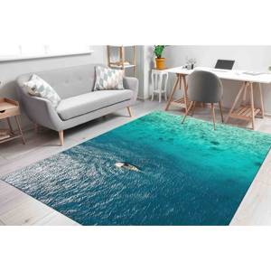 Alfombra Estampada con Decoración Costera Oceánica: Vista, Mar, Oficina, Decoración, Regalo, Alfombra de Chenilla - Product Image 1