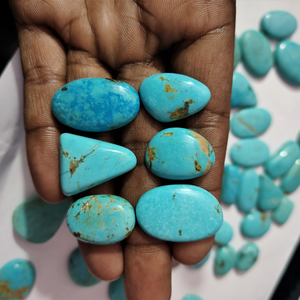 Cabujón turquesa de Arizona Natural, mezcla de formas y tamaños, cabujón tallado a mano, piedras preciosas sueltas para hacer joyas, cabujón - Product Image 2