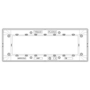 Vimar Plate in metallo Plana 7 moduli in argento metallico piastra 14657.71 - Product Image 4
