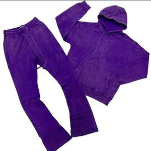 Conjuntos de Chándal, Sudaderas con Capucha Personalizadas, Traje Deportivo de Peso Medio, Pantalones Deportivos Ajustados y Acampanados para Hombre, Estilo Casual - Product Image 4