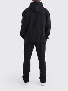 Nouvel ensemble de survêtements 2 pièces pour homme 2026, en molleton de coton, avec sweats à capuche à épaules tombantes et impression sérigraphiée, pour l'entraînement et le jogging - Product Image 6