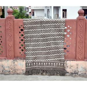 Jeter Dabu main bloc imprimé coton indien fait à la main couvre-lit jeter couverture couette - Product Image 3