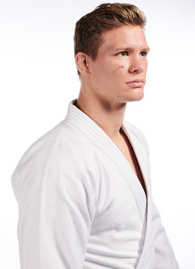 Uniforme de Judo Listo para Competencia, para Luchadores Profesionales, Tejido Doble de Algodón, Rodillas Reforzadas, Bordado Personalizado - Product Image 4