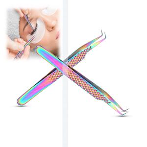 Extensión de pestañas profesional Diamond Grip Pinzas de acero inoxidable Punta puntiaguda de 75 grados Antideslizante Agarre de pestañas de 0,03mm - Product Image 3