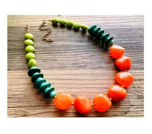 Collar Artesanal de Cuerno de Búfalo Grande con Cuentas, Ecológico, Religioso, con Ángel y Graduación Multicolor, Artesanía India - Product Image 2