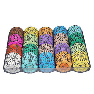 ชิปโป๊กเกอร์ดินเผา14gm คุณภาพระดับคาสิโนพร้อมโลโก้แบบกำหนดเองและแบรนด์ casinokart ขนาด40มม. เพื่อความบันเทิงสำหรับใช้พร้อมถาด - Product Image 1