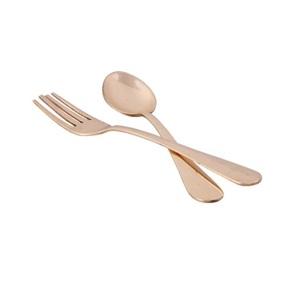 Juego de cubiertos de cuchara de cena de acero inoxidable de 6 piezas plateadas Juego de cubiertos de diseñador moderno personalizado con estilo reflejado, acero - Product Image 3