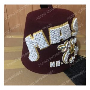 Fez Shriner <b>Hat</b> With Bullion and Rhinestone With Tassel <b>Holder</b>,shriner Regalia <b>Hat</b> Turkish <b>Hat</b> - Product Image 3