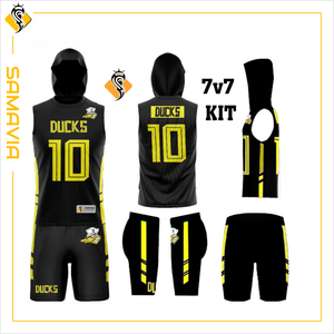 SAMAVIA Custom Flag Football Kit Complete Jersey, <b>Shorts</b> & Flags Set for Teams & Tournaments | American Football Uniform - Product Image 1