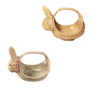 Precio barato artículo de artesanía forma de conejito cesta de almacenamiento de ratán cesta de regalo para decoración de Pascua soporte de regalo al por mayor de Vietnam - Product Image 5