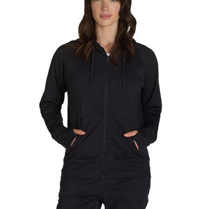 2025 nueva venta al por mayor de ropa deportiva de algodón para mujer sudaderas con cremallera Logotipo de impresión personalizado gimnasio sudaderas con capucha y sudadera básicas sudaderas con capucha - Product Image 5